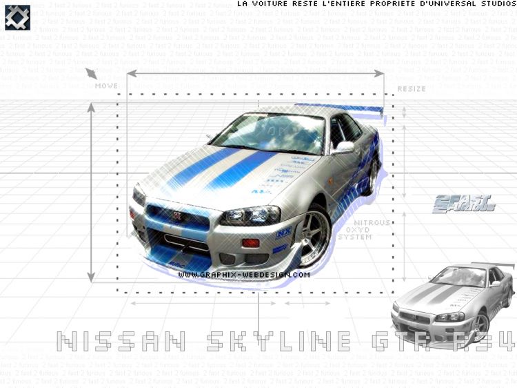 Wallpapers Cars Nissan Nissan Skyline GTR R34 2 fast 2 furious 