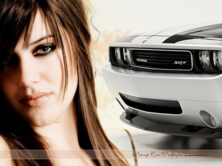 Wallpapers Cars Girls and cars Pinup Car Wallpaper 2009