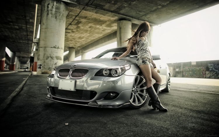 Bmw and hot girl wallpaper #5