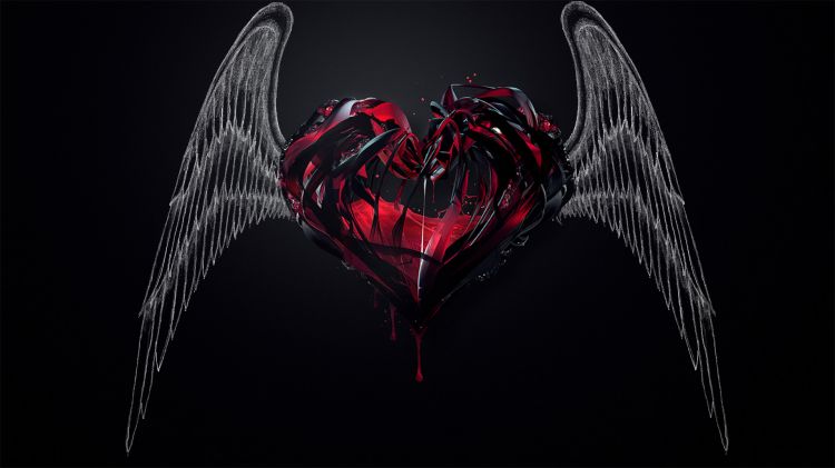 fond d ecran coeur ailes d ange fond d ecran coeur ailes d ange